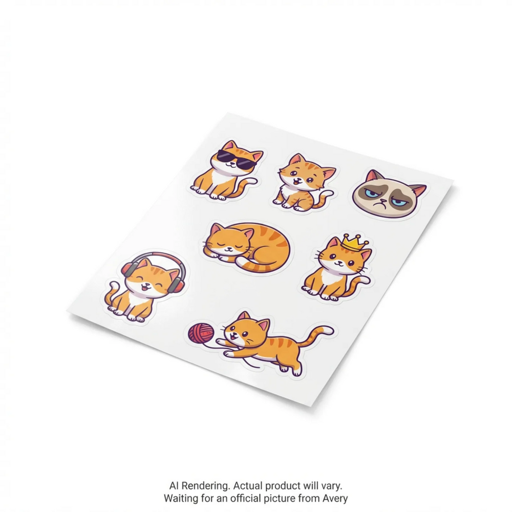 Avery Cat Sticker Multipack, 7/pk