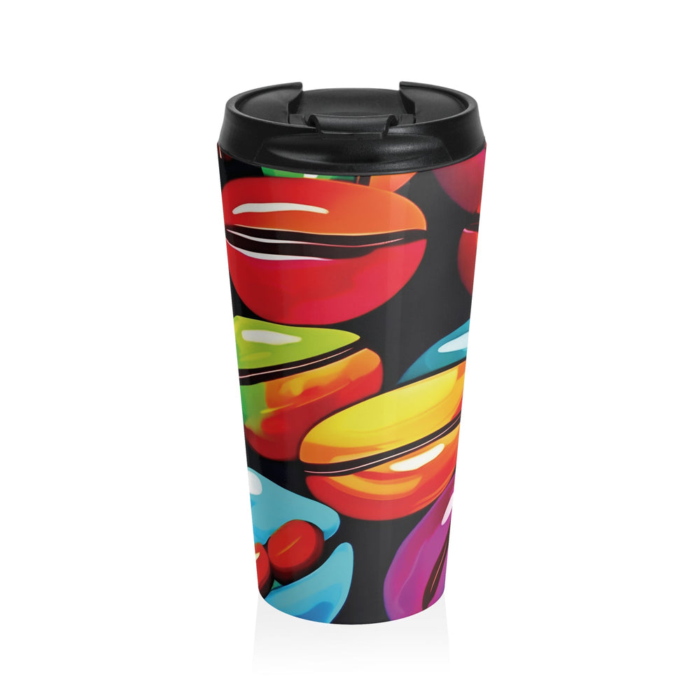 Colorful Coffee Beans Travel Mug | Vibrant Coffee Beans Pattern Stainless Steel