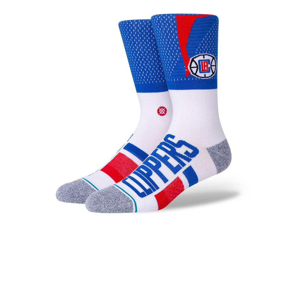 Chaussettes Stance x NBA 'Los Angeles Clippers Shortcut 2' - Blanc/Bleu