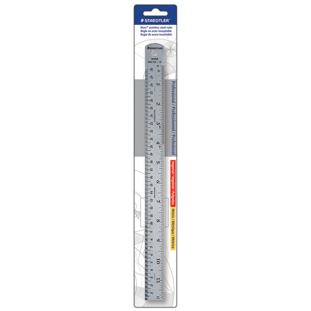 Staedtler-Mars - Stainless Steel Ruler with cork back — Art Noise