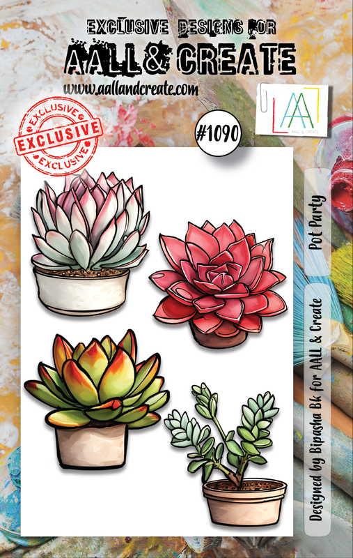 AALL and Create #1090 - Planche de tampons A7 - Pot Party