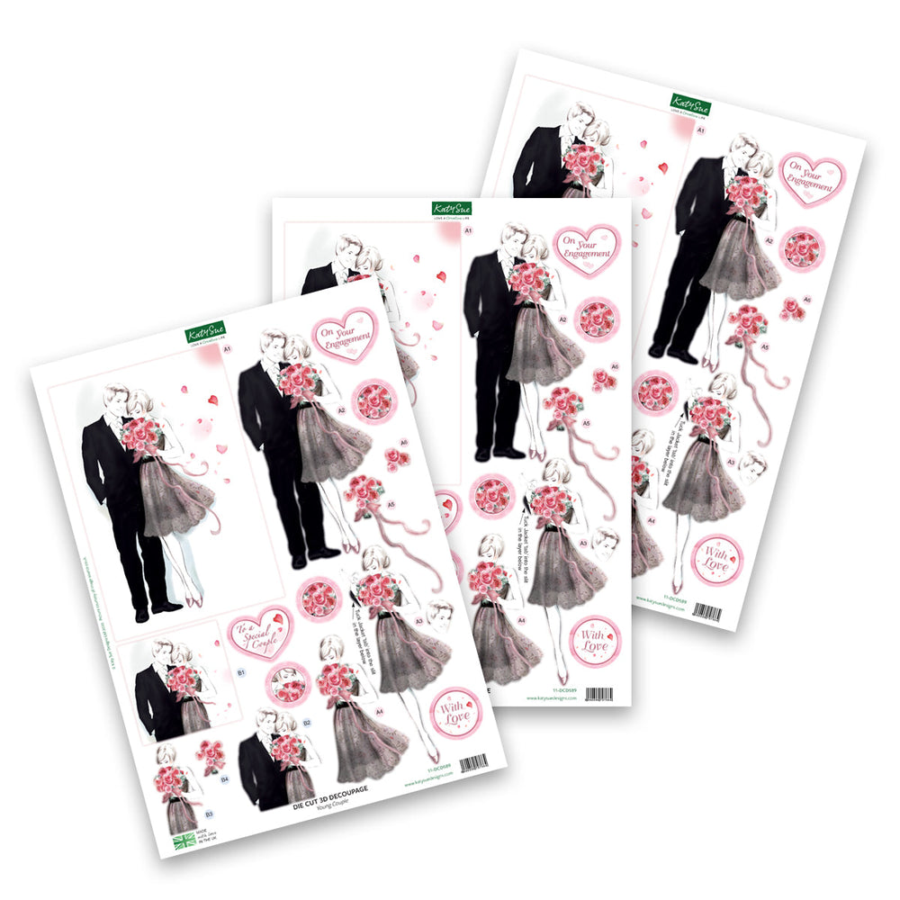 Découpages – Jeune couple (Lot de 3)
