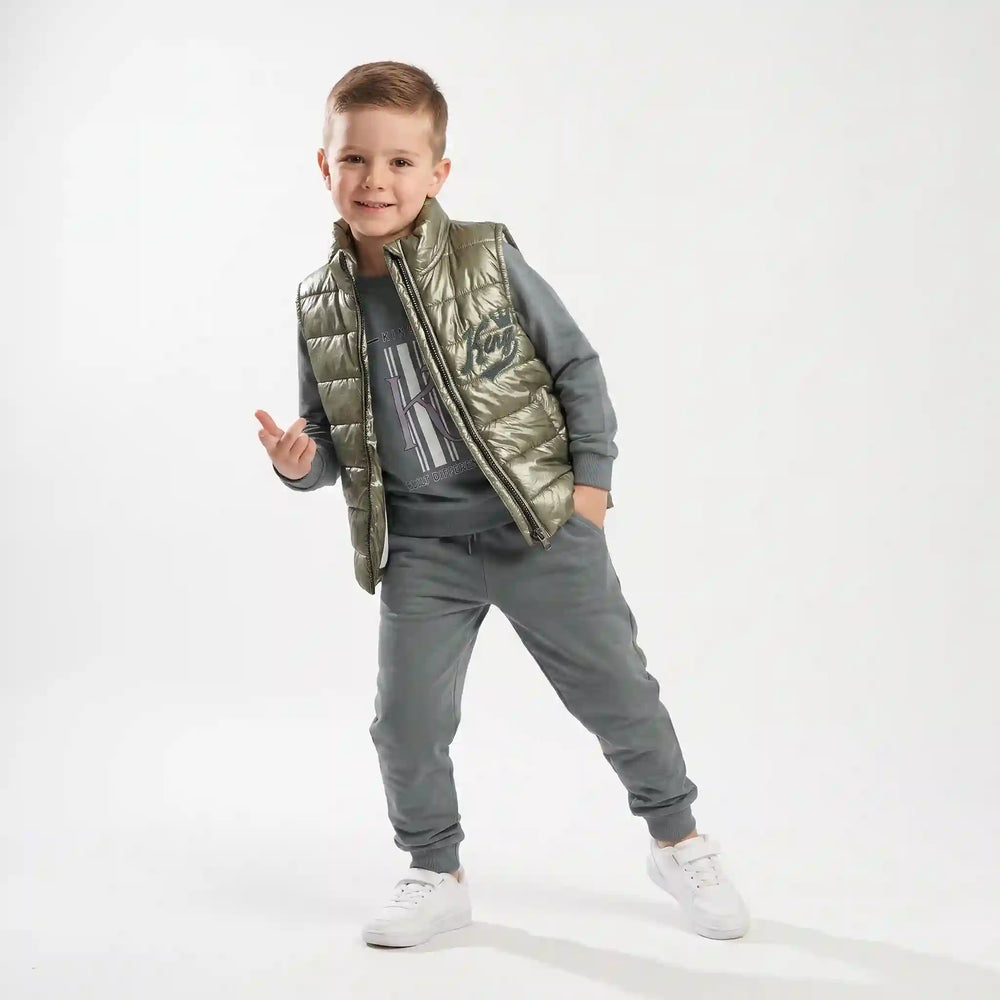 King Puffer Vest Set