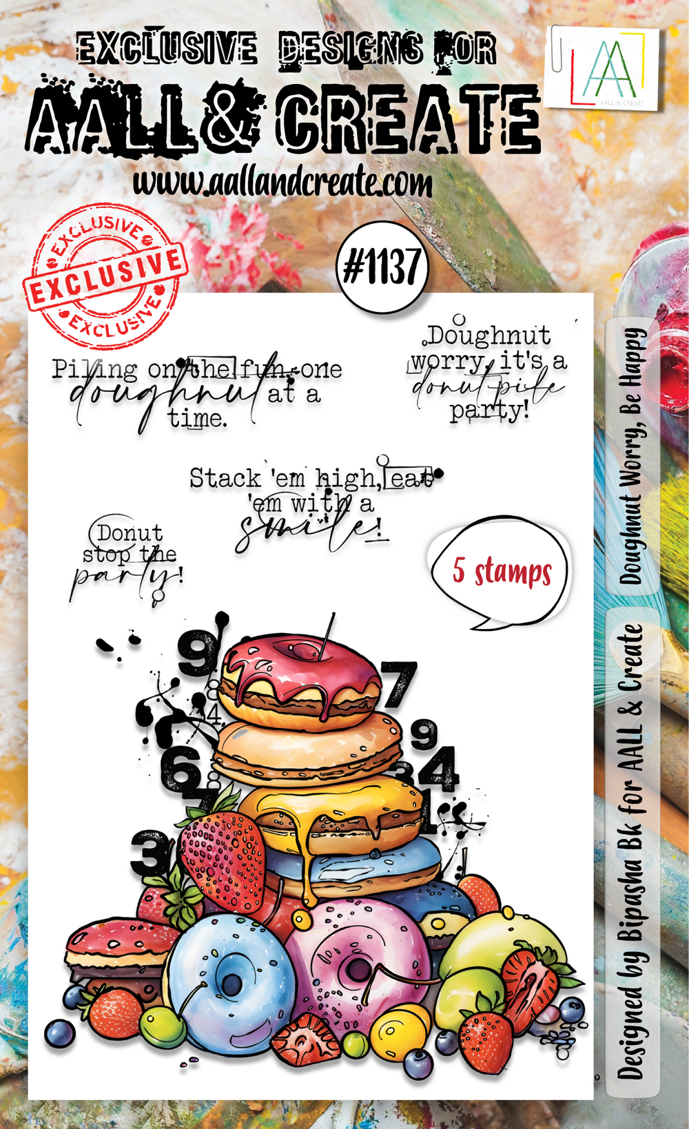 AALL and Create - Set de tampons A6 - Doughnut Worry, Be Happy