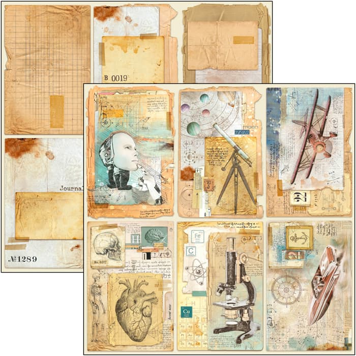 Ciao Bella Sign Of The Times Cards Paper Sheet 12"X12" 1 Sheet — Ecstasy Crafts