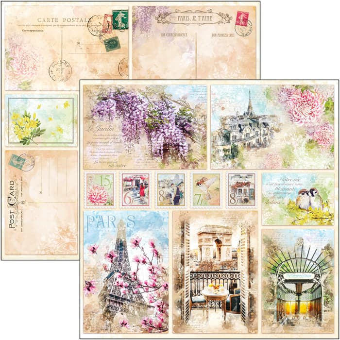 Ciao Bella Notre Vie Cartes Papier 12"X12" 1 Feuille