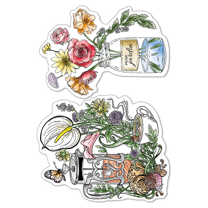 Ciao Bella Clear Stamp Set 4"X6" Thé Et Mon Fleurs — Ecstasy Crafts