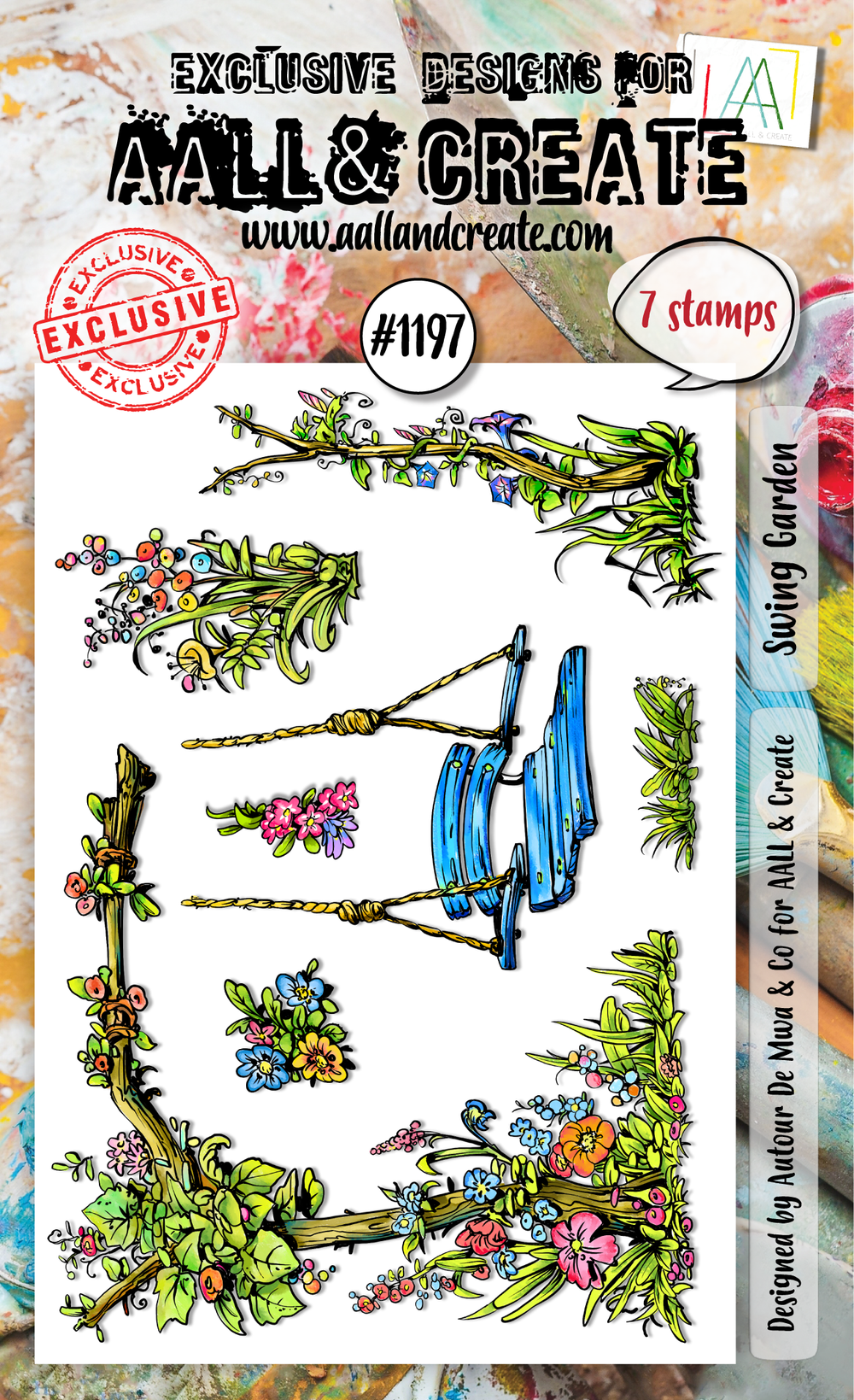 AALL and Create - Set de tampons A6 - Swing Garden