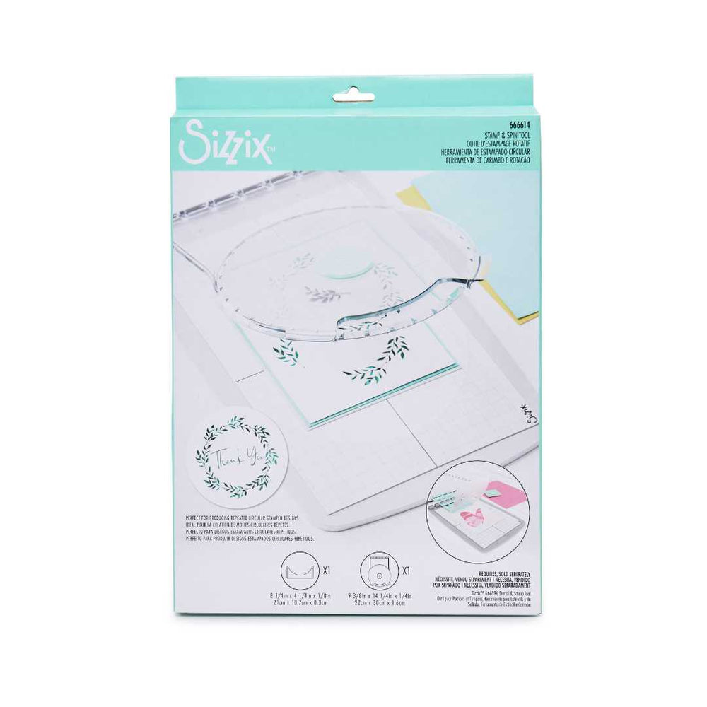 Accessoire Sizzix pour outil de pochoirs et tampons : Outil Stamp & Spin
