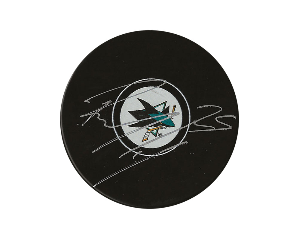 Palet de hockey autographe de Ryan Merkley des Sharks de San Jose