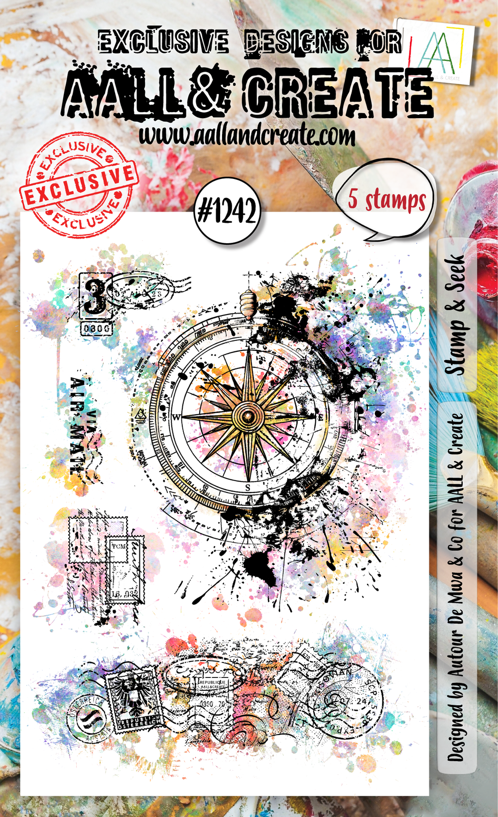 AALL and Create - Set de tampons A6 - Stamp & Seek