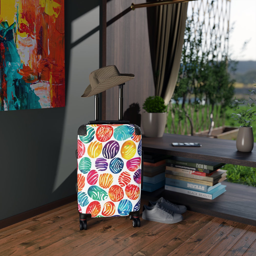 Colorful Polka Dot Carry-On Suitcase – Vibrant Watercolor Travel Luggage