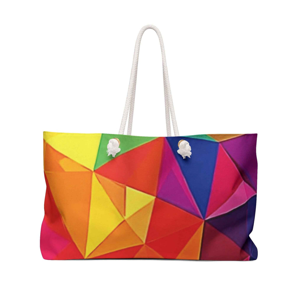 Sac de voyage prisme géométrique coloré | Sac fourre-tout abstrait lumineux | Grand sac fourre-tout