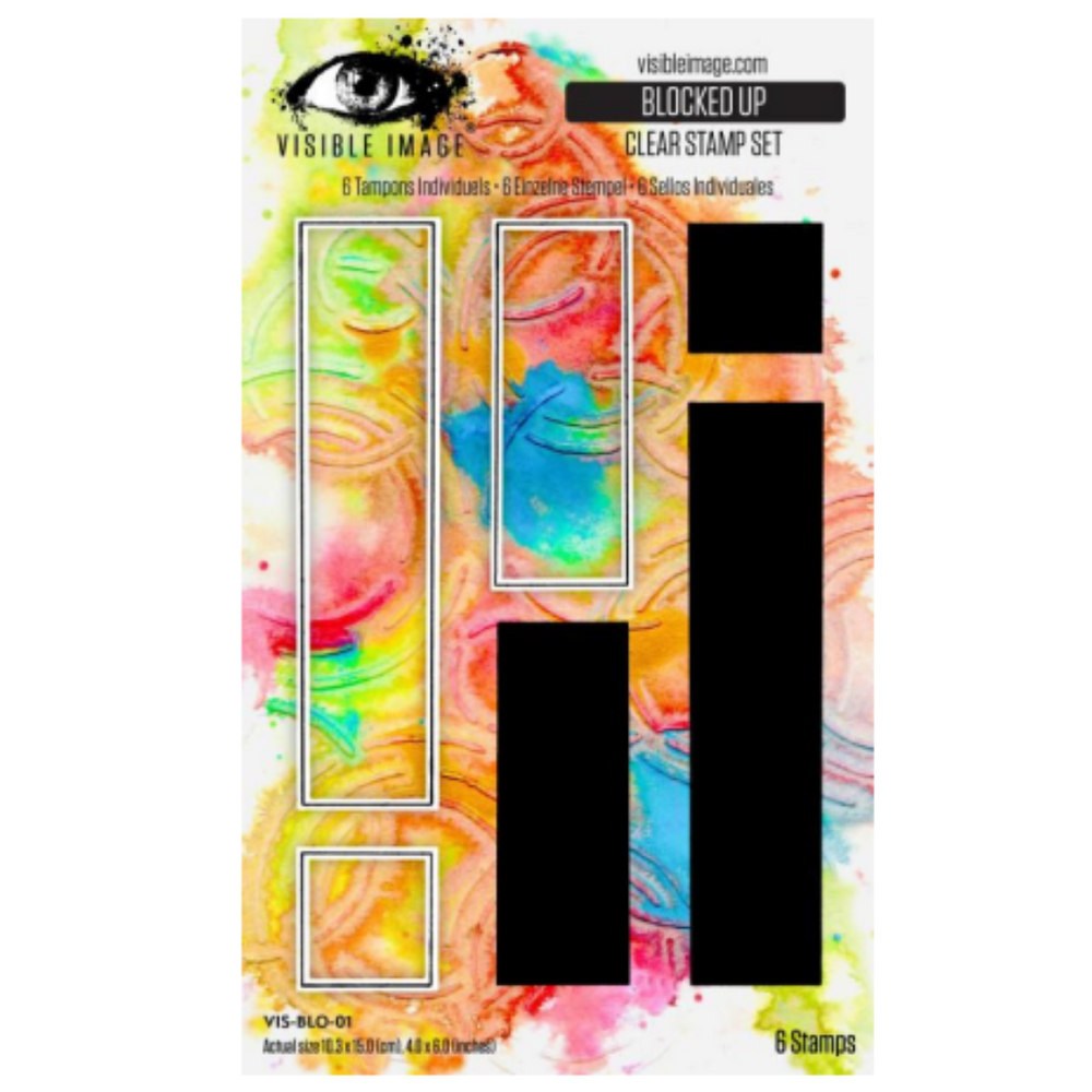Bloc d'images visibles obstruées Set de timbres 4" x 6"