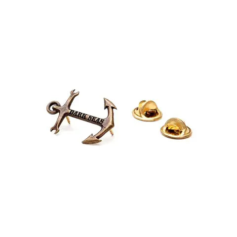 Dark Seas 'Seas Spanner' Pin - Antique Brass
