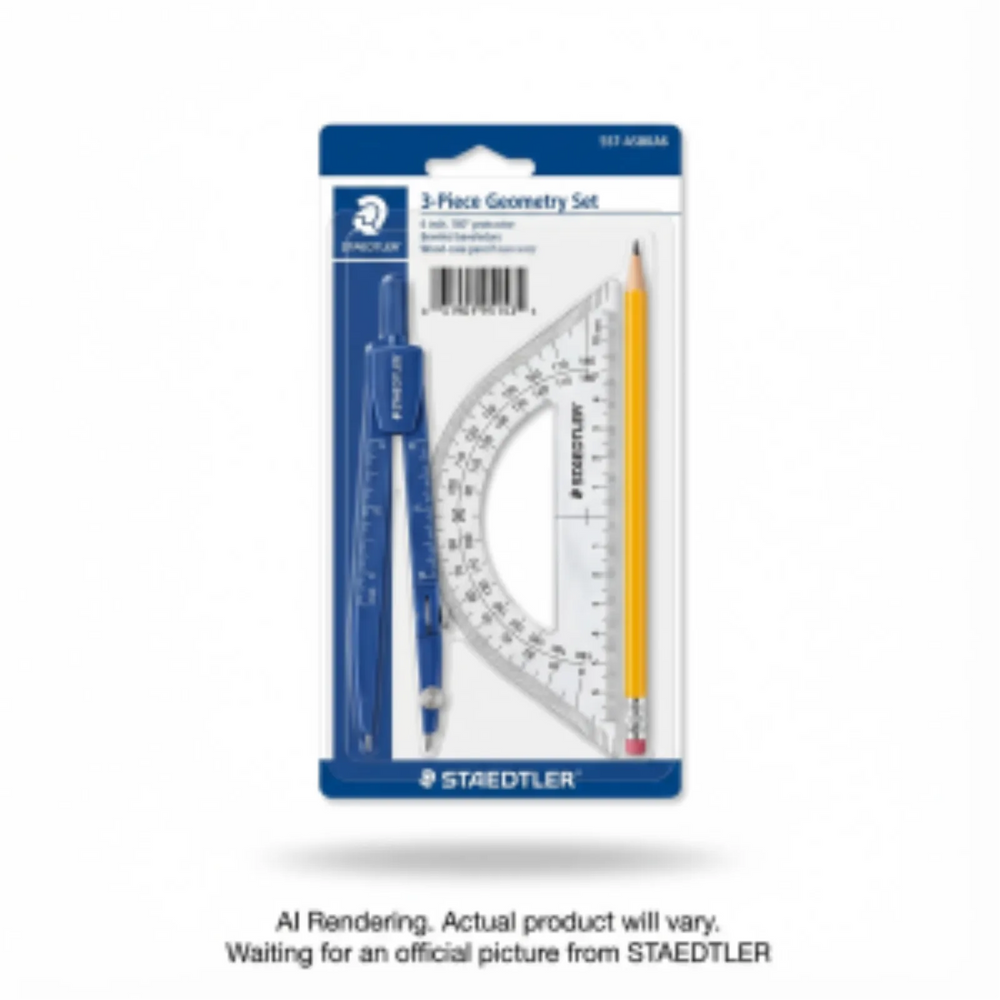 Compass & Protractor Combi, 3pcs