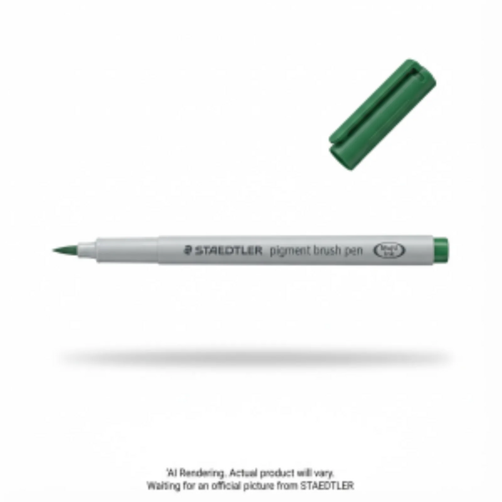 Pigment Brush Pen Fir Green