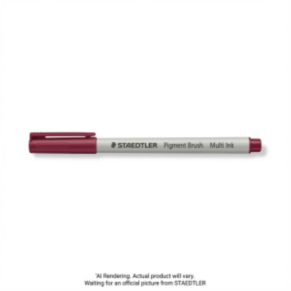 Pigment Brush Pen Wine Red