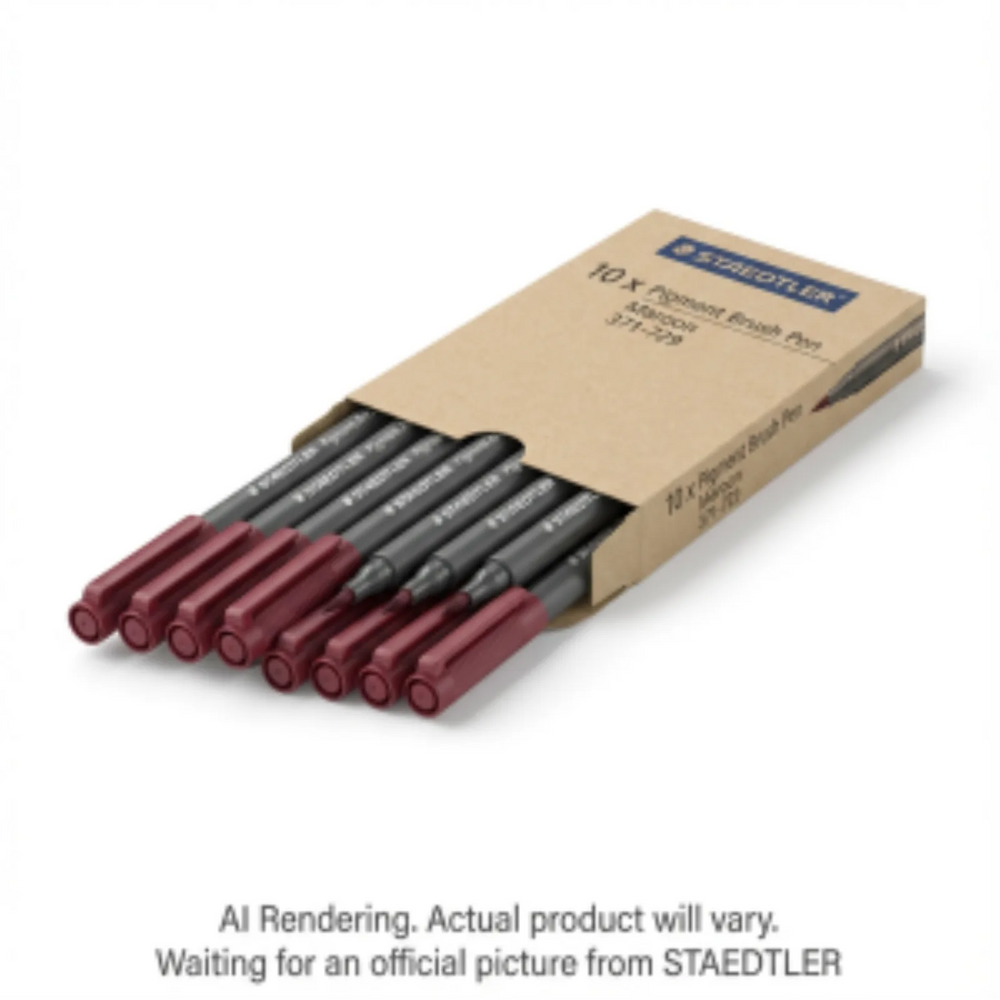 Pigment Brush Pen Maroon