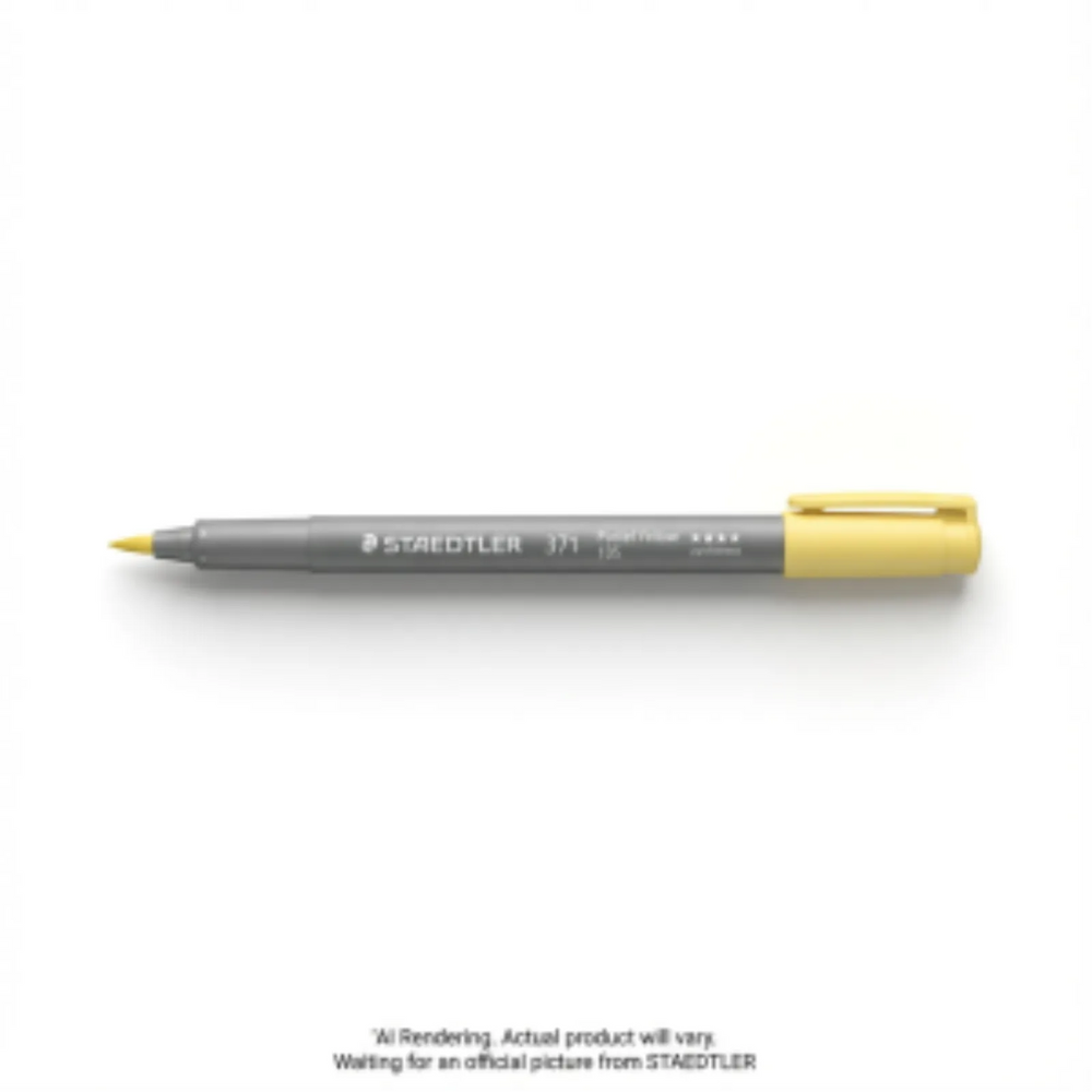 Pigment Brush Pen Pastel Yellow
