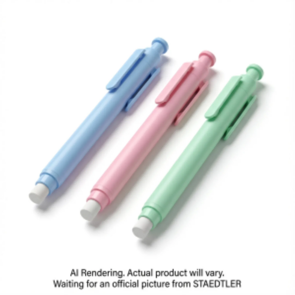 Retractable Stick eraser, assorted colors, BK3