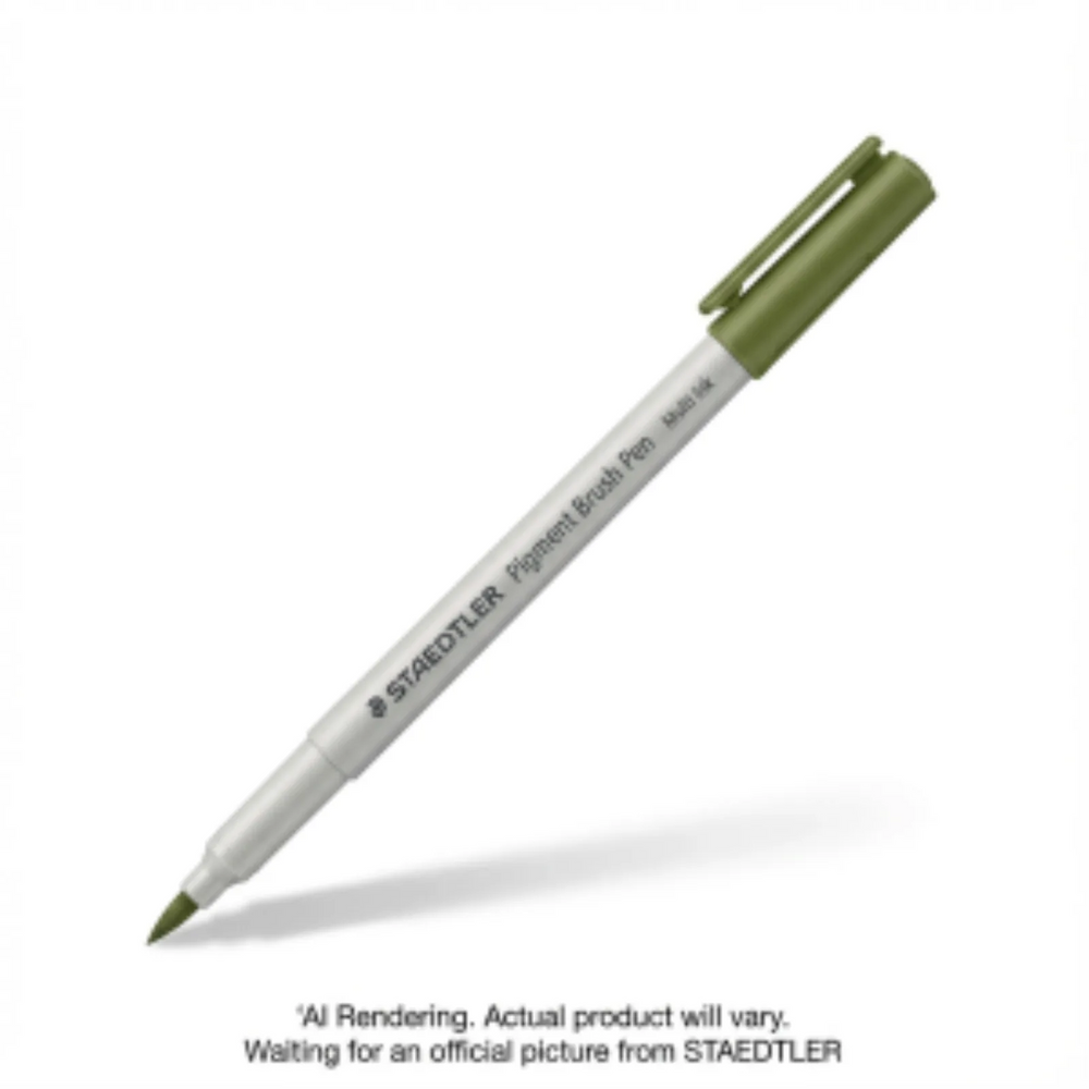 Pigment Brush Pen Olive Green