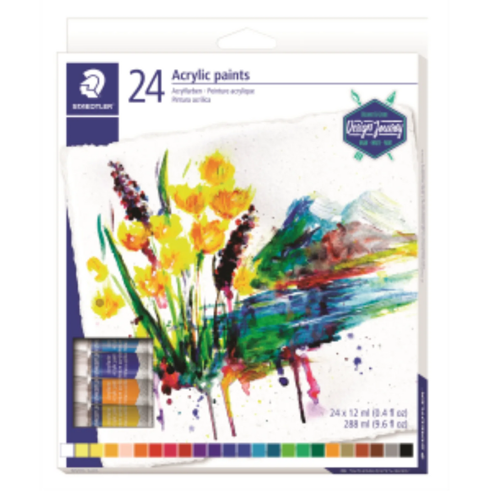 8500-C24-02 STAEDTLER-Mars Limited ACRYLIC PAINT 12ml TUBES*