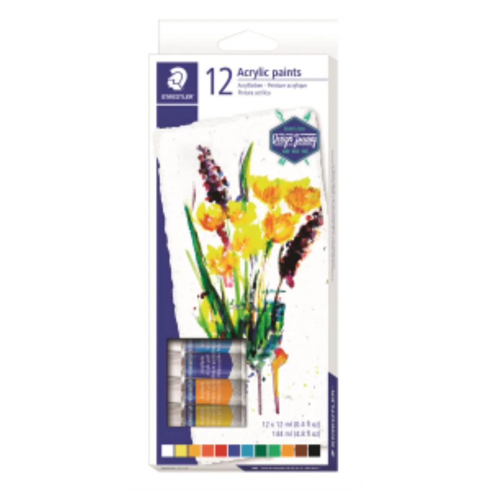 8500-C12-02 STAEDTLER-Mars Limited ACRYLIC PAINT 12ml TUBES