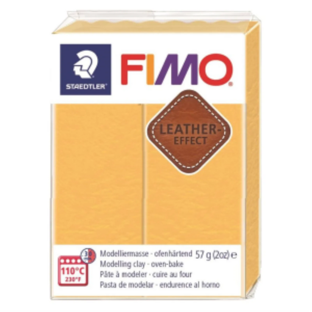 Modelling Clay Fimo Leather Effect Saffron Yellow 57g (2 oz)