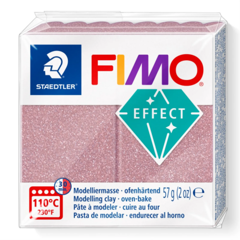 Modelling Clay Fimo Effect Rosé Gold Glitter 57g (2 oz)
