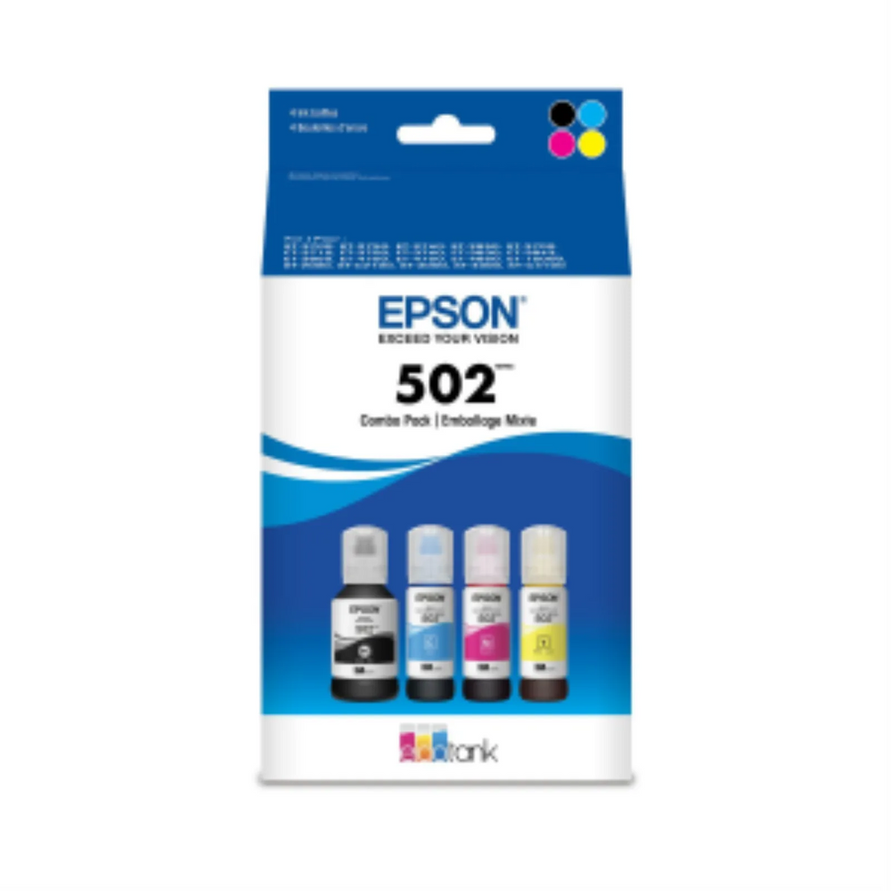 EPSON T502 Dye Color Black and Color Combo Pack / ET-2700, ET-2750, ET-3700, ET-3750, ET-4750