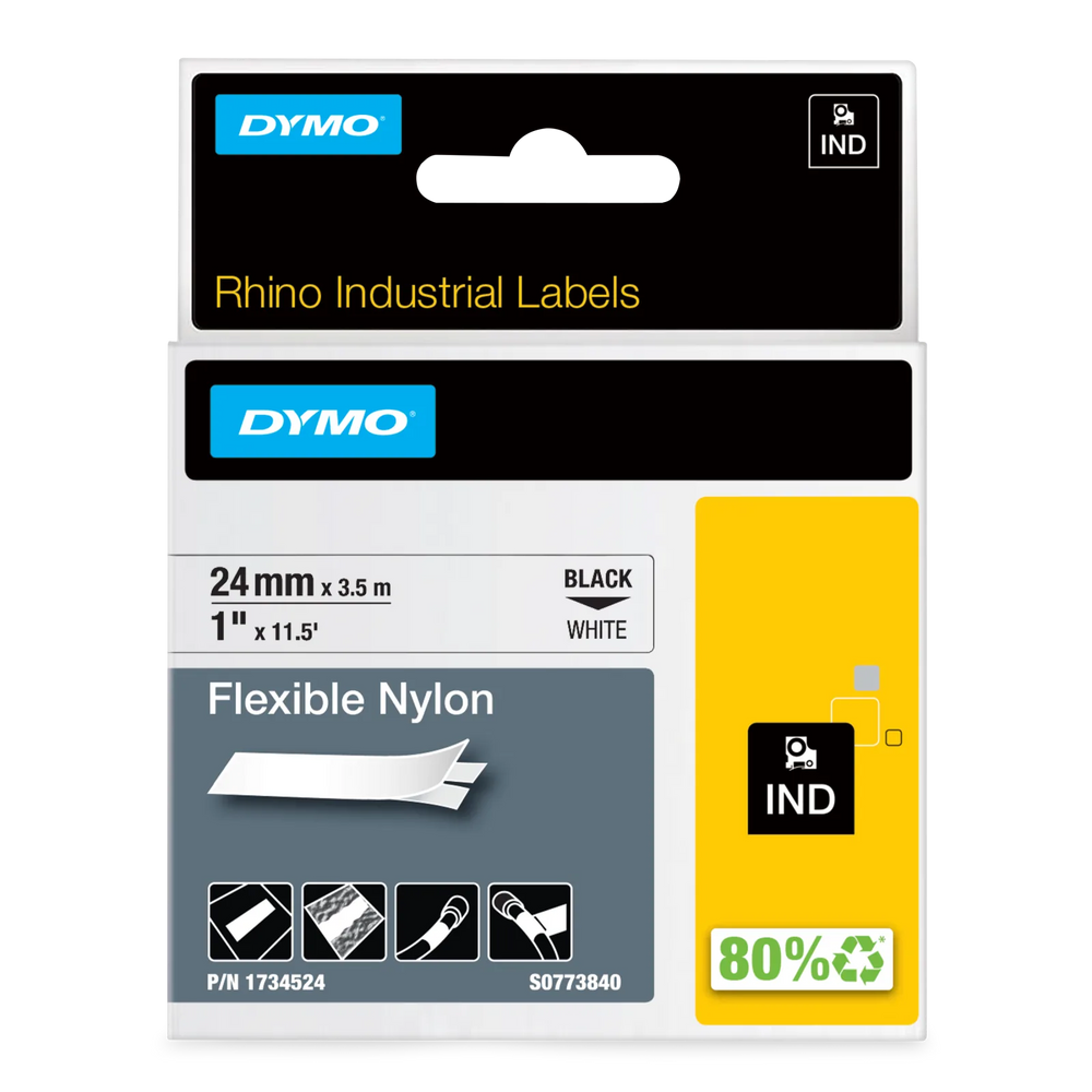 Rhino 1" White Flex Nylon - 24Mm
