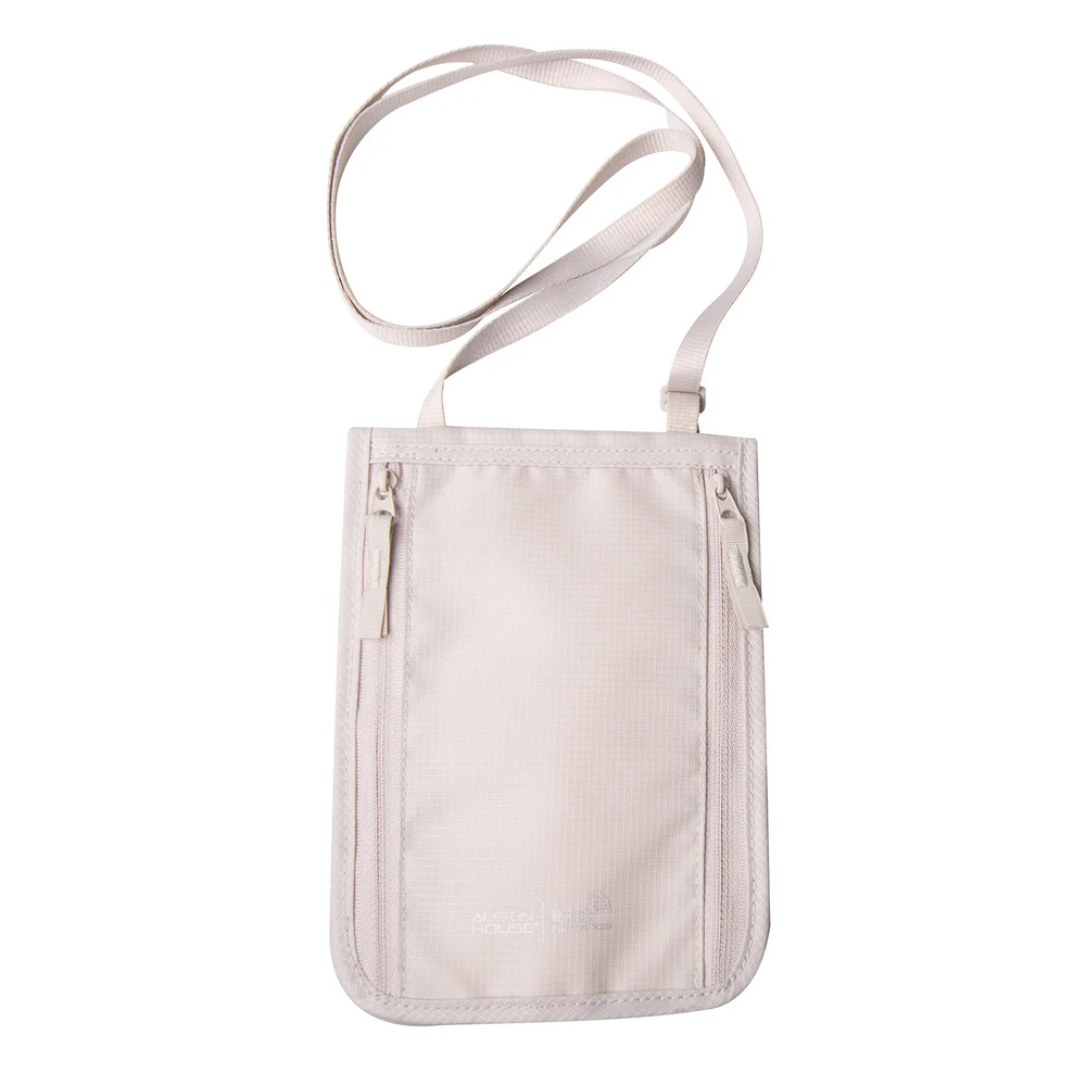 Poly Rfid Neck Pouch Beige