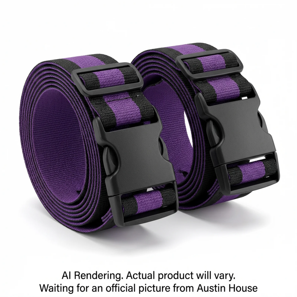 2Pk Lug. Strap Stripe Purp/Blk