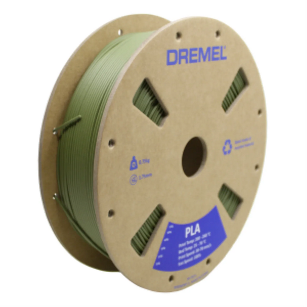 3D PLA Filament Spool, 1.75mm Diameter, Matte Olive Green 0.75kg