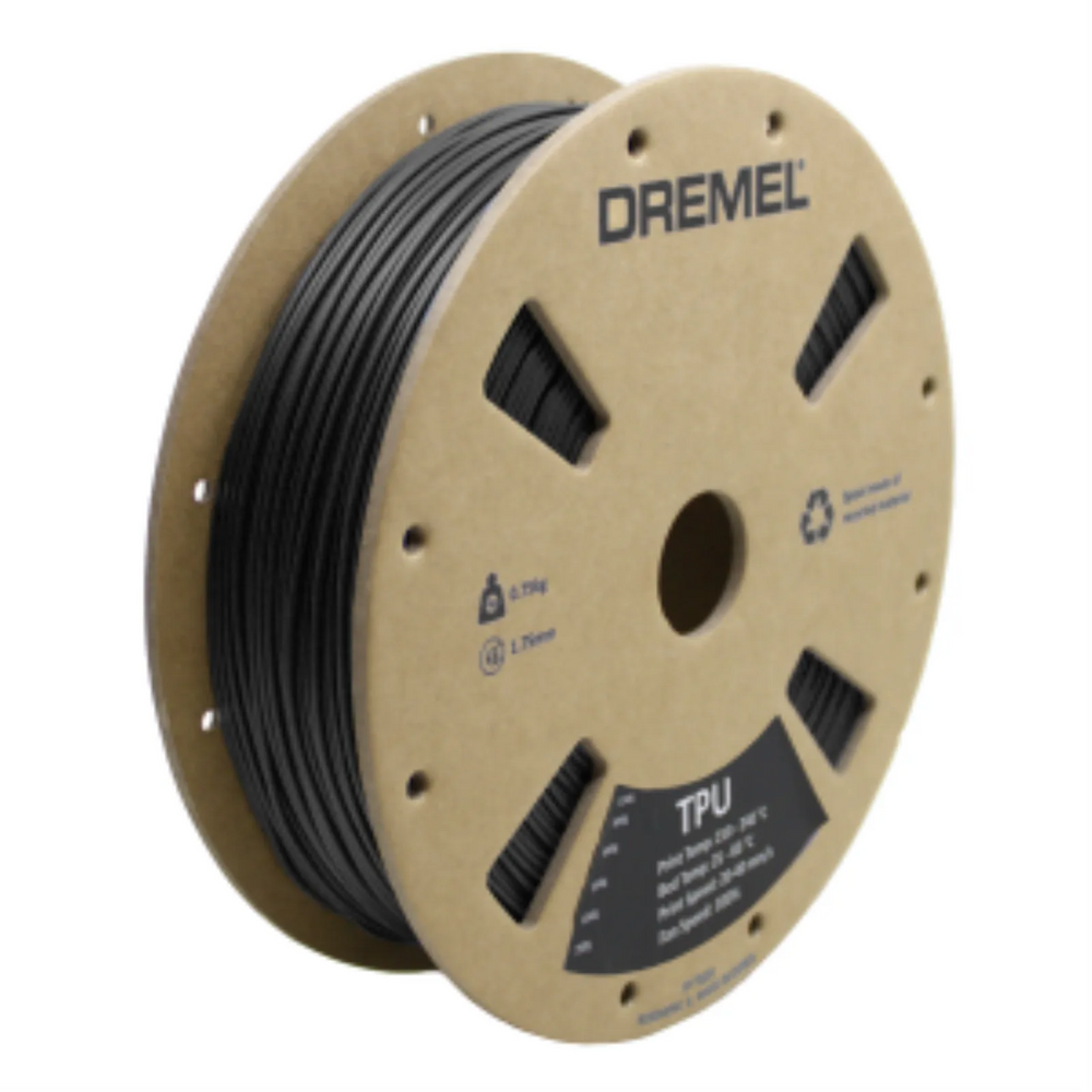 3D TPU Filament Spool, 1.75mm Diameter, Black 0.75kg