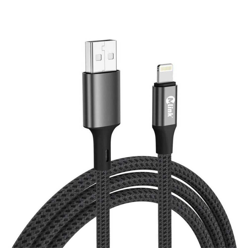 Mlink - Lightning to USB Braided Fast Charging Cable PD20W 5V/2.4A - 2m (6.6')