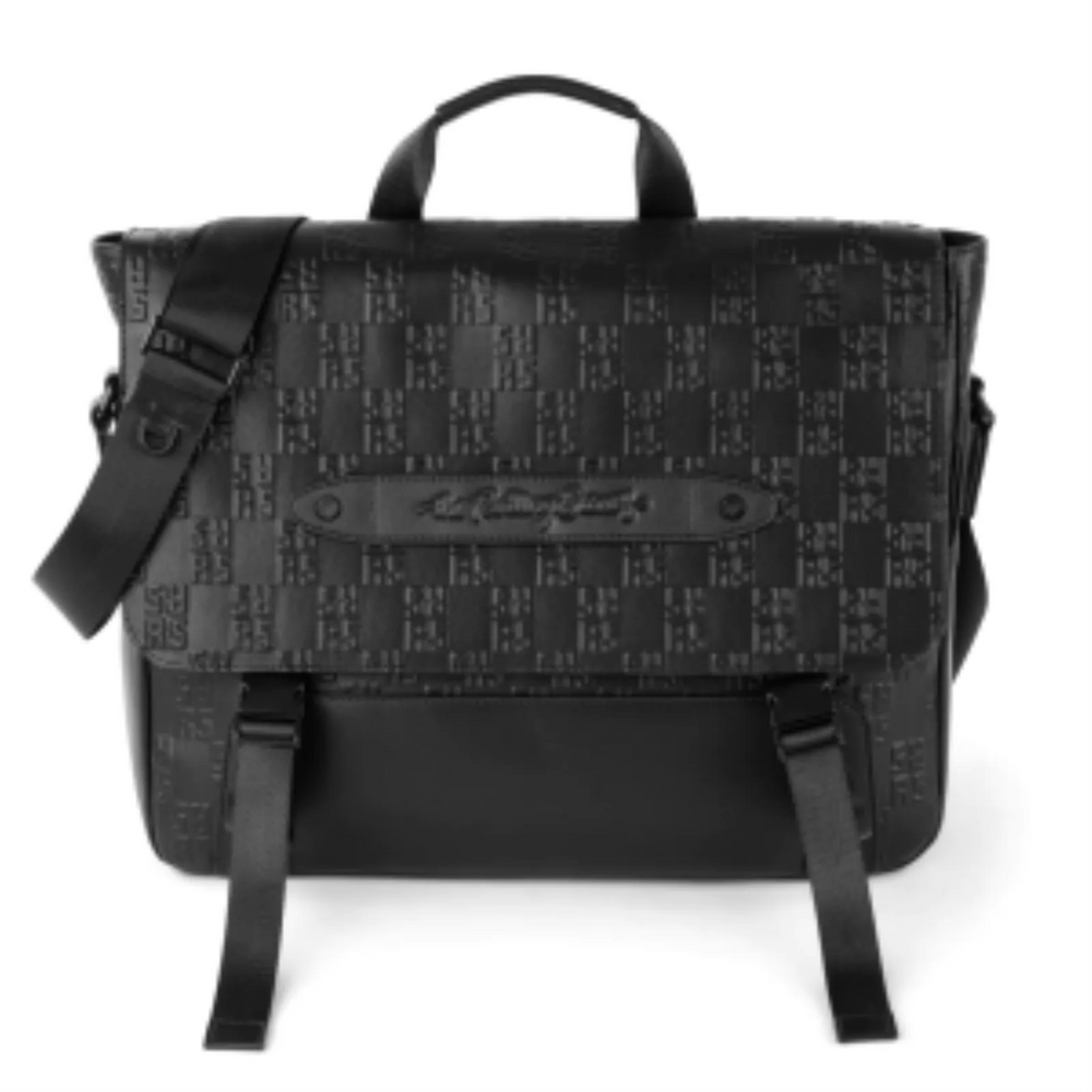 MSG6051RS-BLACK The Rolling Stones Paint It Black Messenger Bag - Leather