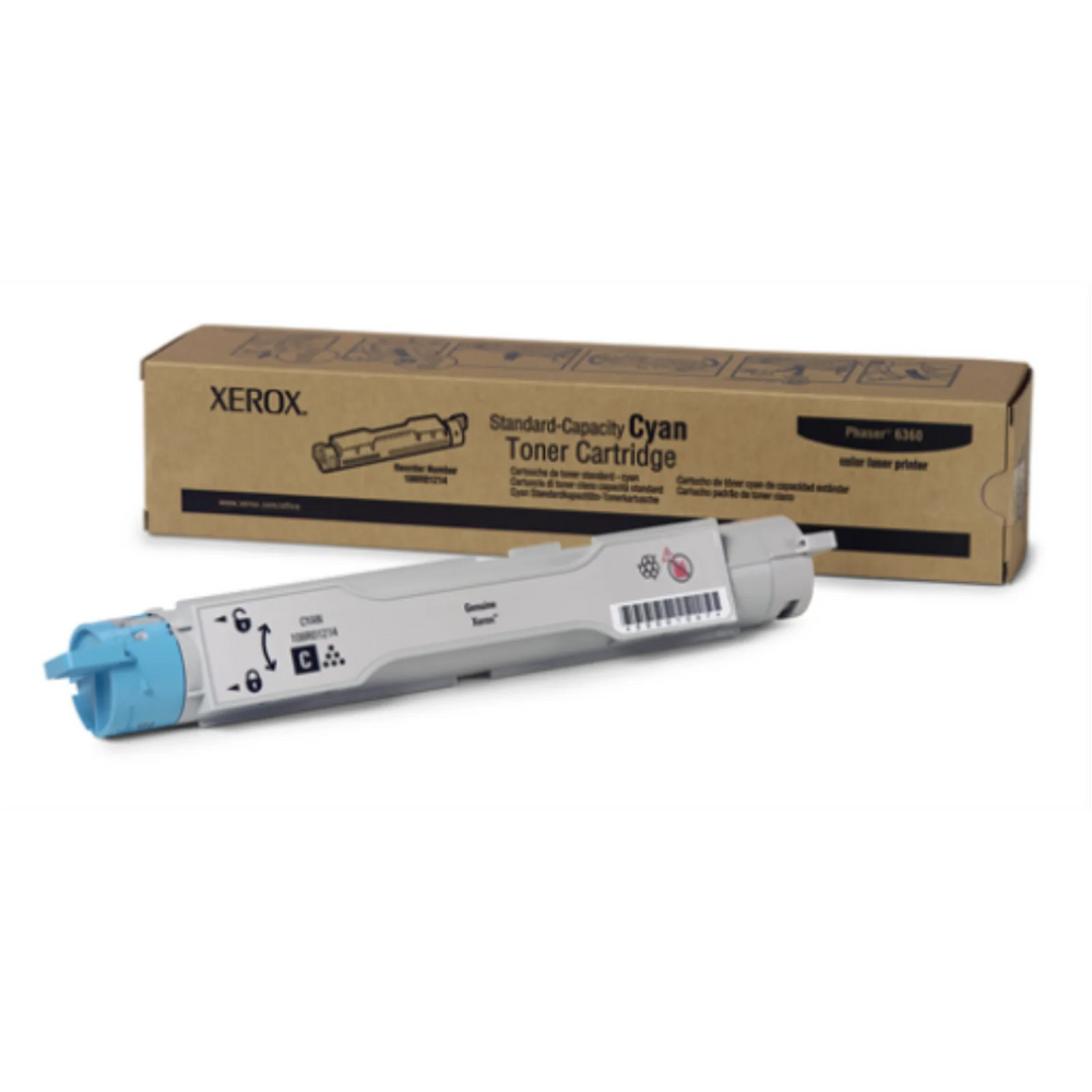 106R01214 Cyan Standard Capacity Toner Cartridge, Phaser 6360
