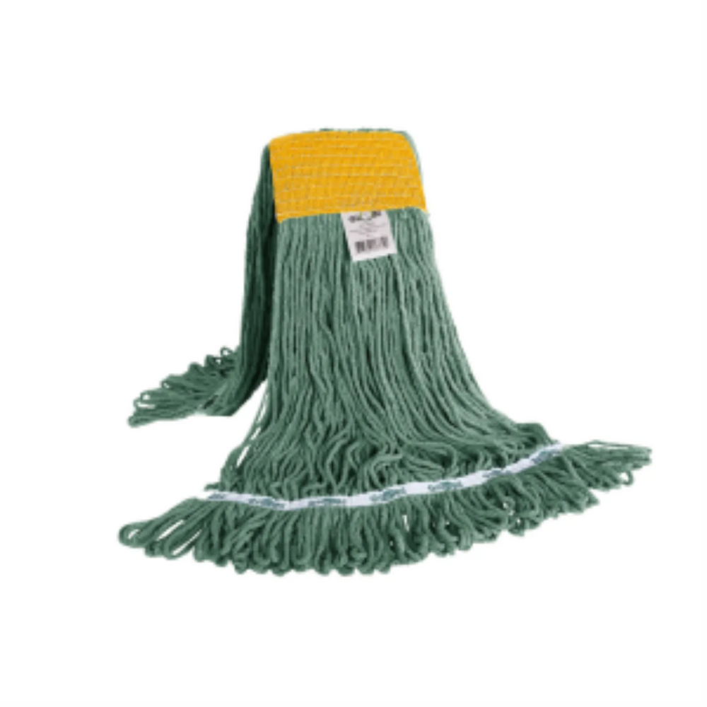 Syn-Pro® Synthetic Looped End Wet Mop Wide Band Green 24oz