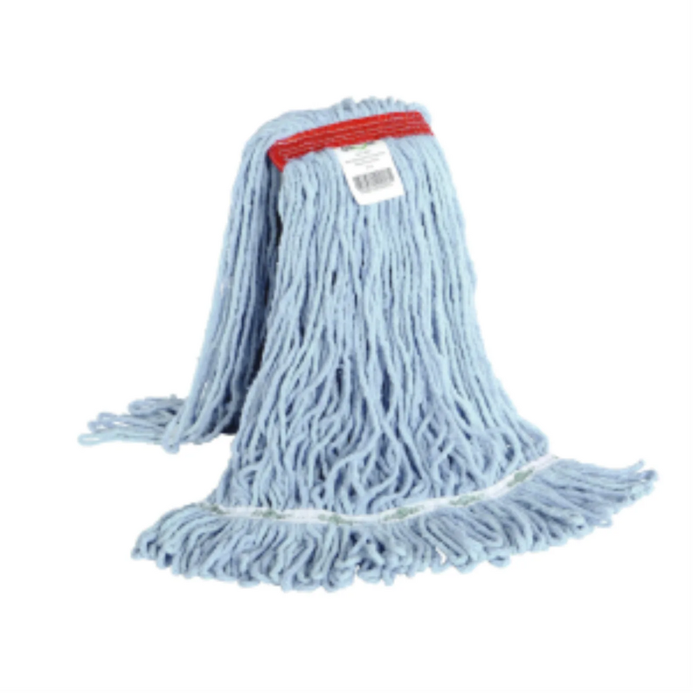Syn-Pro® Synthetic Looped End Wet Mop Narrow Band Blue 20oz Bagged