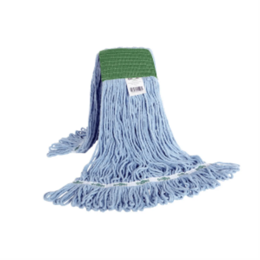 Syn-Pro® Synthetic Looped End Wet Mop Wide Band Blue 16oz Bagged