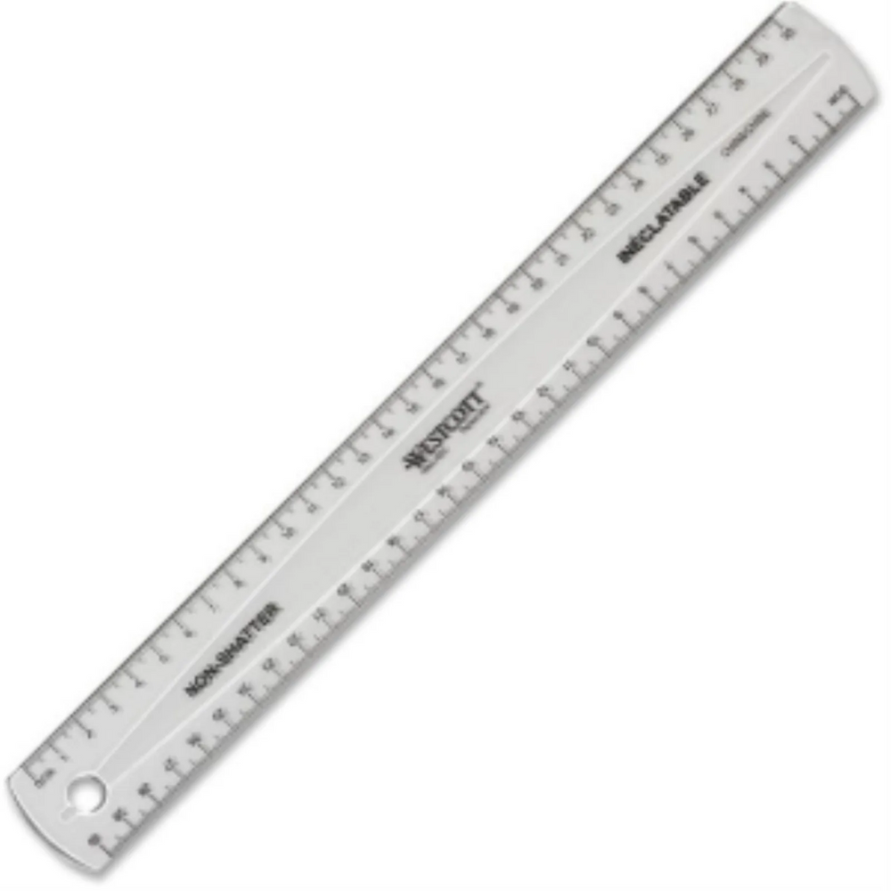 30cm Clear Non-Shatter Ruler /
Règle inéclatable transparente 30cm