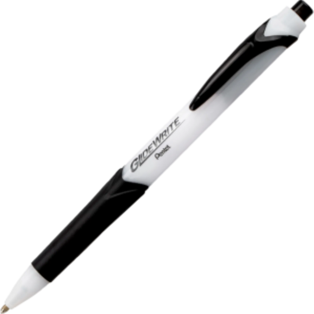 GlideWrite Ballpoint Pen with TechnIFlo Ink, (1.0mm) Bold Point, Black Ink