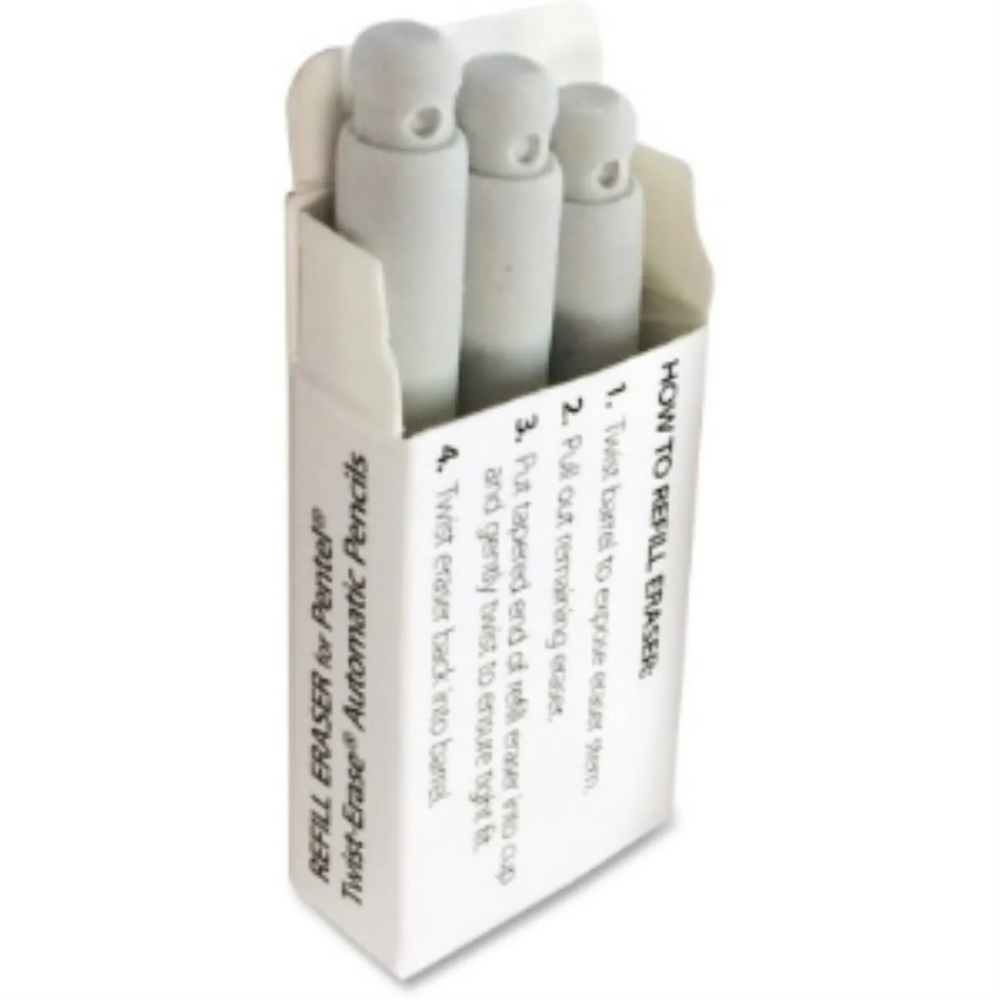 Refill Eraser For Pentel Twist-Erase Series Pencils 3pcs pack