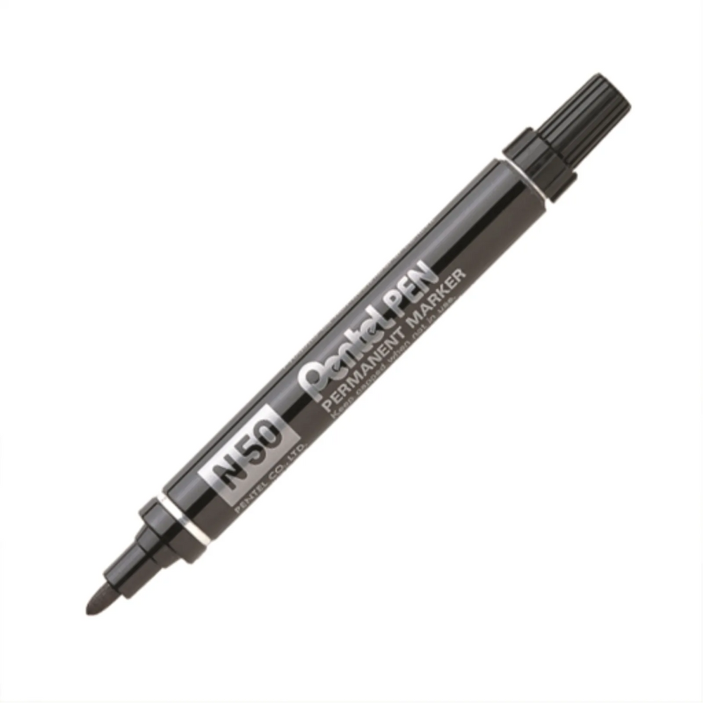 Pentel Pen Permanent Marker, Bullet Tip, Black Ink