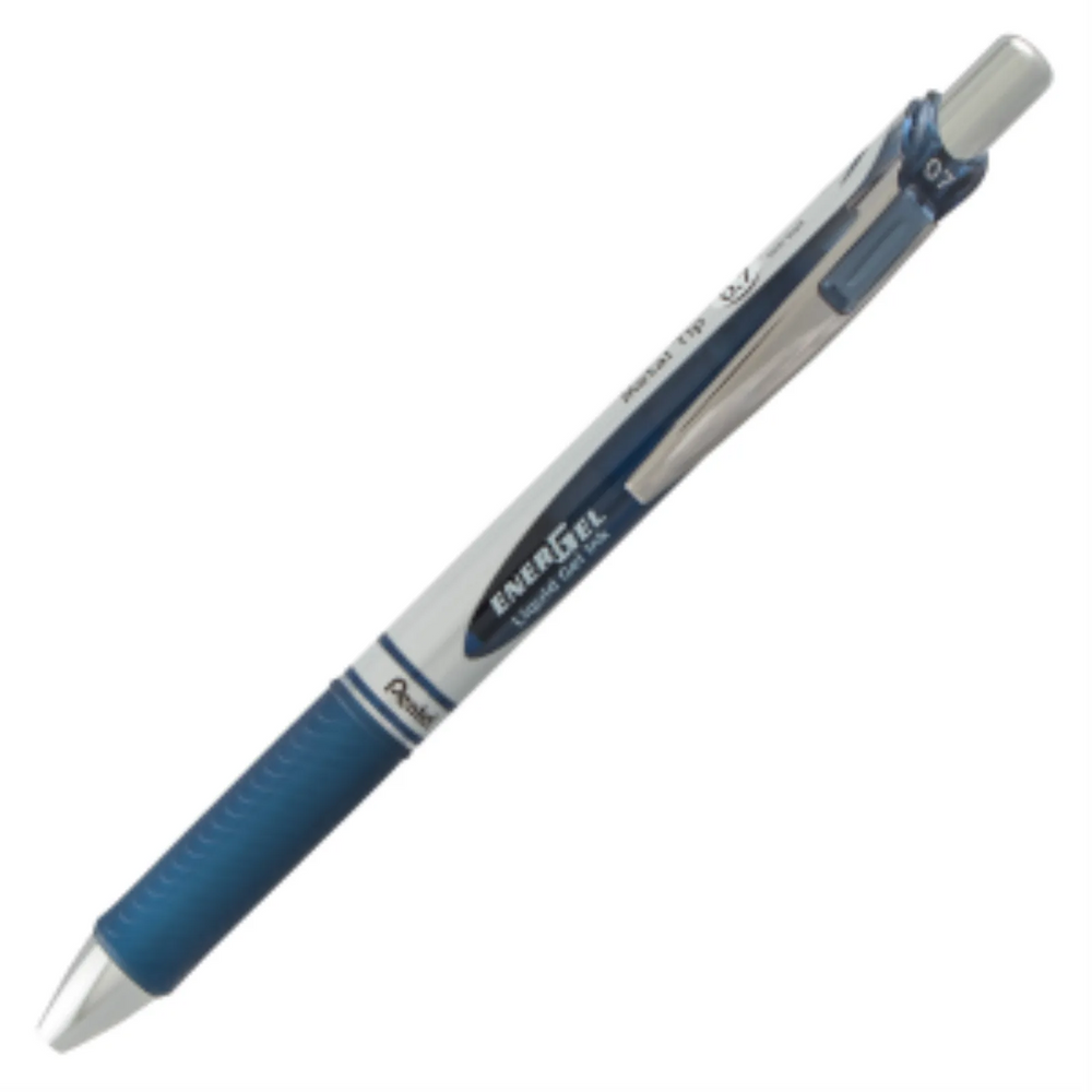 EnerGel Retractable Gel Roller, (0.7mm) Metal Tip, Navy Blue Ink