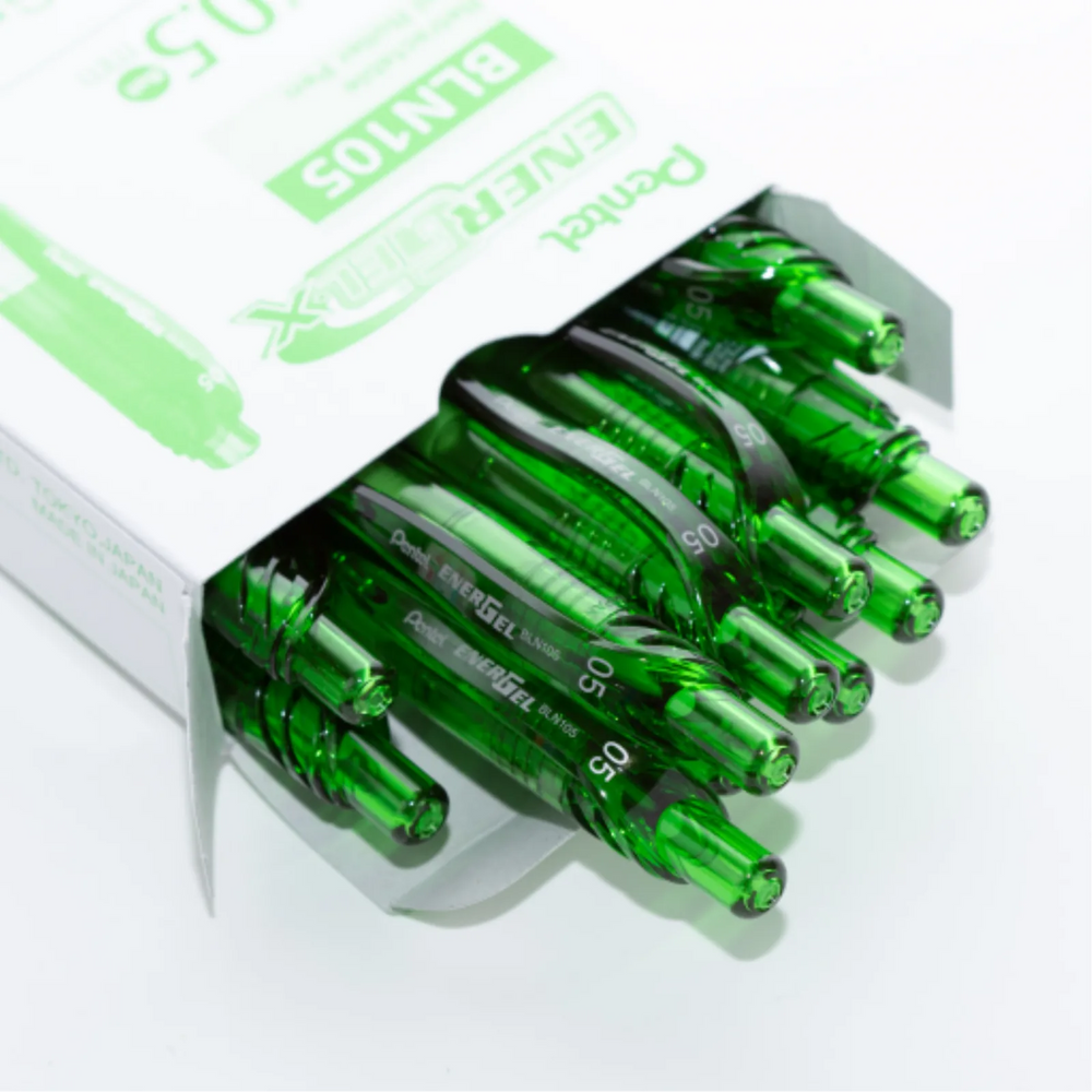 EnerGel-X Retractable Gel Roller, (0.5mm) Needle Tip, Lime Green Ink