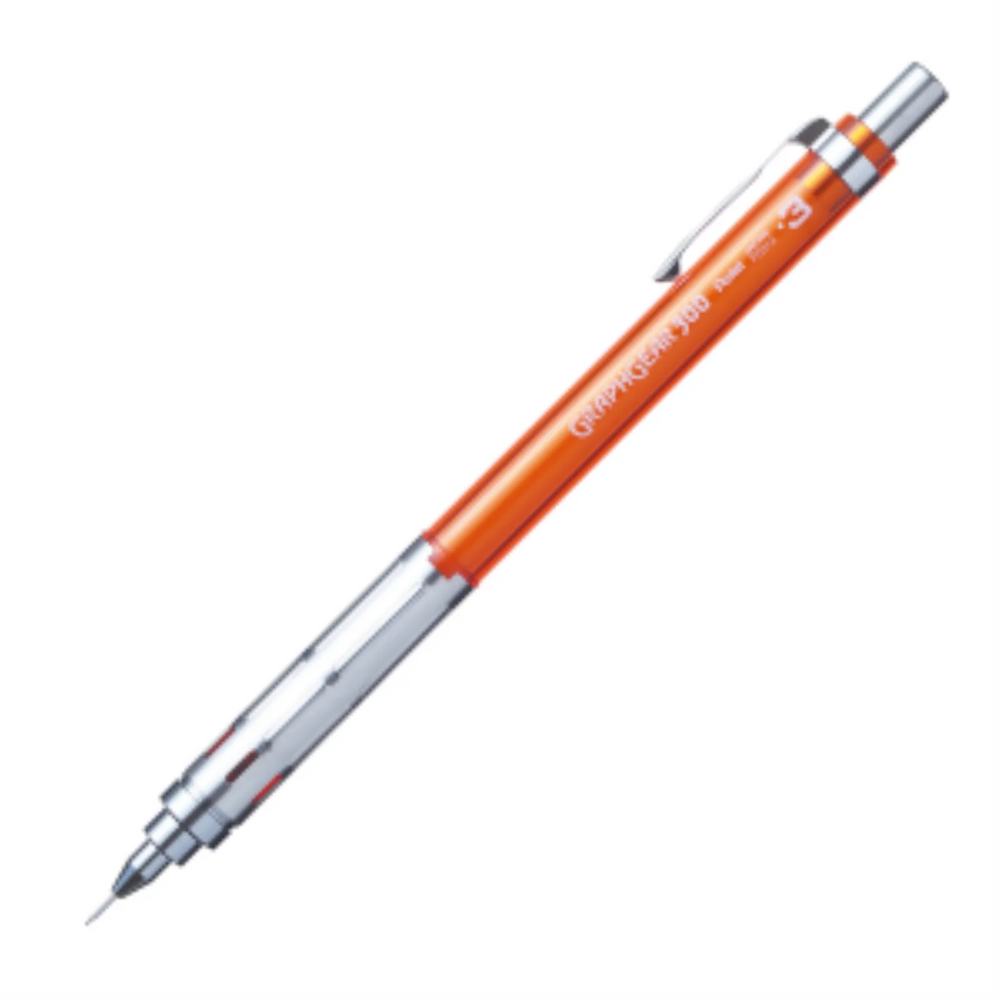 GraphGear 300 Mechancial Drafting Pencil (0.3mm), Orange Accents