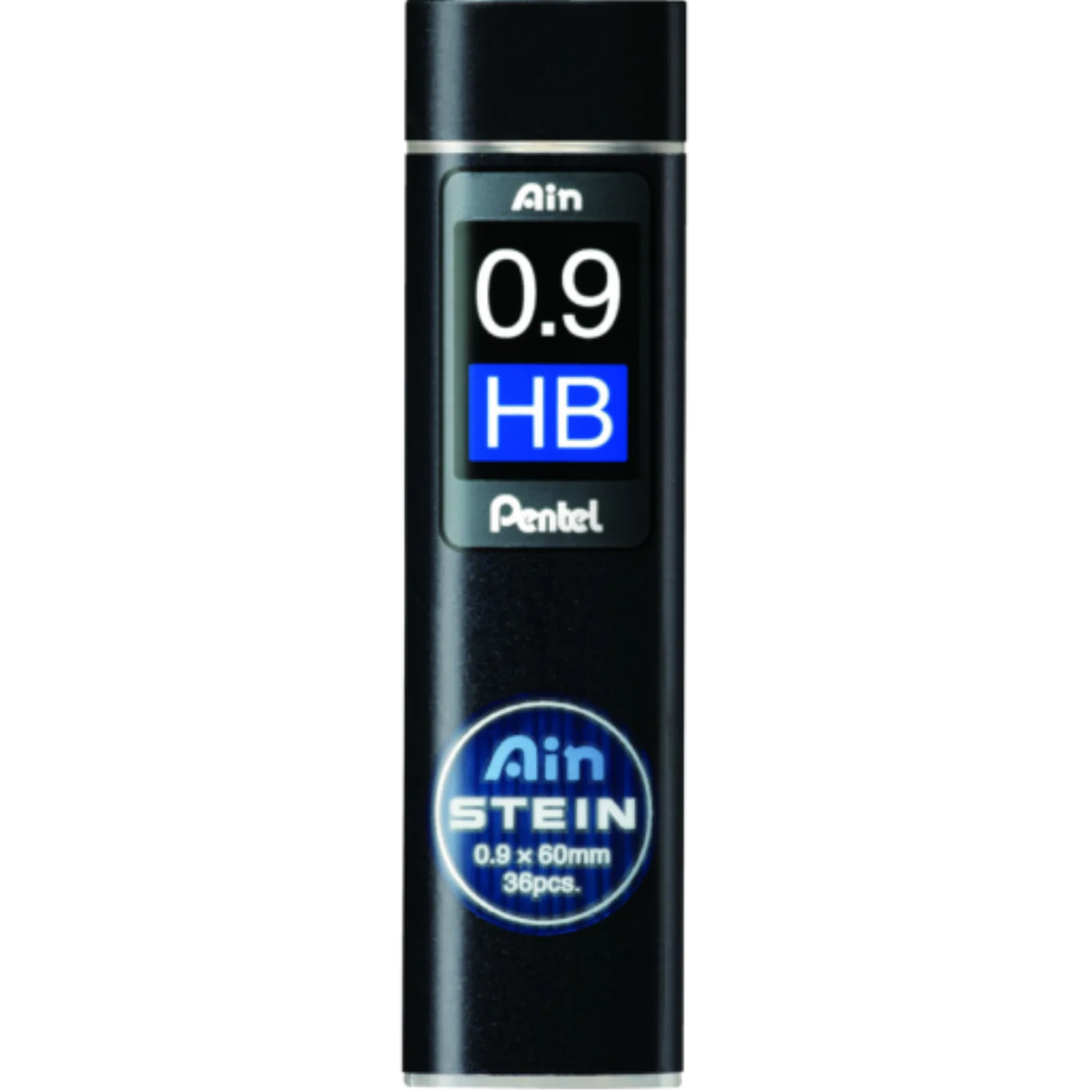Ain Stein Lead Refill (0.9mm), HB, 36 Leads per Tube